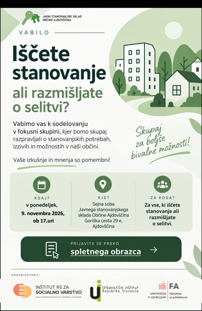 Vabilo fokusne skupine Ajdovščina Vabilo fokusne skupine Ajdovščina